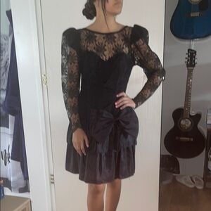 Elegant Black Lace Dress